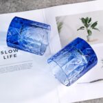 KAMMAK Crystal Whiskey Glass Set of 2, 7.78 oz (230 ml) Handmade Old Fashioned Tumbler, Thick Base Colored Glass with Delicate Rim & Seamless Design for Scotch, Bourbon,...