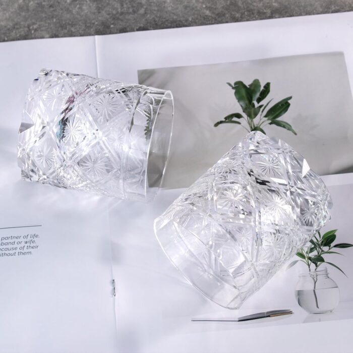 KAMMAK Old Fashioned Crystal Whiskey Glasses Set of 2, 8.45 oz (250 ml) Handmade Thick Base Tumbler with Delicate Rim & Seamless Design for Scotch, Bourbon, Cocktails, Lead-Free...