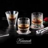 KAMMAK Whiskey Glasses Set of 2, 5.07 oz (150 ml) Hand Blown Crystal Tumbler with Delicate Rim, Thick Base & Seamless Design for Neat Scotch, Bourbon, and Craft Cocktails KAMMAK 7KPSP919N whiskey glasses close-up material texture detail image 4