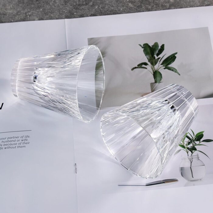 KAMMAK Whiskey Glasses Set of 2, 5.07 oz (150 ml) Hand Blown Crystal Tumbler with Delicate Rim, Lead-Free Thick Base & Seamless Design for Neat Scotch, Bourbon, and Craft Cocktails