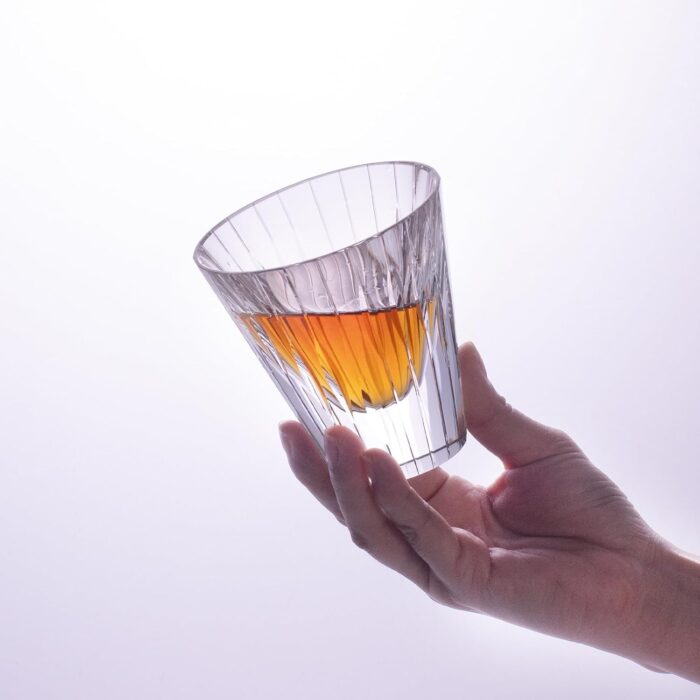 KAMMAK Whiskey Glasses Set of 2, 5.07 oz (150 ml) Hand Blown Crystal Tumbler with Delicate Rim, Lead-Free Thick Base & Seamless Design for Neat Scotch, Bourbon, and Craft Cocktails