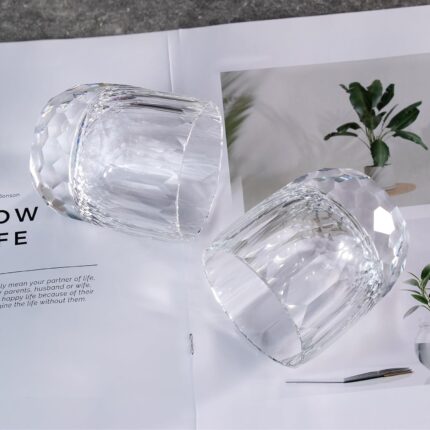 KAMMAK Whiskey Glasses Set of 2, 7.1 oz (210 ml) Old Fashioned Tumbler, Thick Base Crystal Glass with Delicate Rim & Seamless Design for Scotch, Bourbon, Cocktails, Lead-Free...