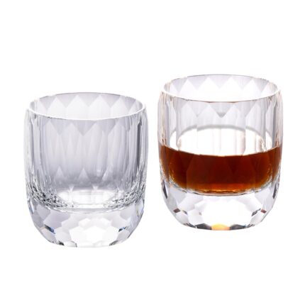 KAMMAK Whiskey Glasses Set of 2, 7.1 oz (210 ml) Old Fashioned Tumbler, Thick Base Crystal Glass with Delicate Rim & Seamless Design for Scotch, Bourbon, Cocktails, Lead-Free...