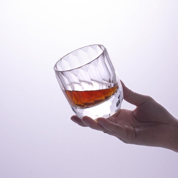 KAMMAK Whiskey Glasses Set of 2, 7.1 oz (210 ml) Old Fashioned Tumbler, Thick Base Crystal Glass with Delicate Rim & Seamless Design for Scotch, Bourbon, Cocktails, Lead-Free...