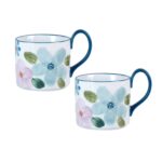 KAMMAK Ceramic Coffee Mug, 13.5oz Blue Mugs Set of 2