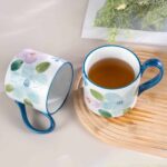 KAMMAK Ceramic Coffee Mug, 13.5oz Blue Mugs Set of 2