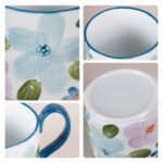 KAMMAK Ceramic Coffee Mug, 13.5oz Blue Mugs Set of 2