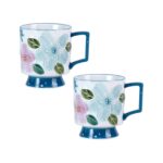 KAMMAK Ceramic Blue Coffee Mug, 15oz Large Mugs Set of 2