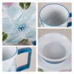 KAMMAK Ceramic Blue Coffee Mug, 15oz Large Mugs Set of 2