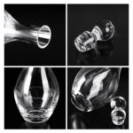 Crystal Wine Decanter, 1600ml Glass Decanter with Stopper, Elegant Red Wine Carafe, Unique Wine Aerator for Bar, Party, Anniversary, Home, Banquet, Idea Gift for Men... KAMMAK 8SXLJ003-US glass decanter close-up material texture detail image 4