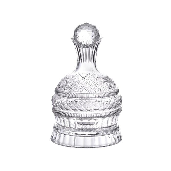 Crystal Wine Decanter, 1600ml Rotatable Glass Decanter with Stopper, Lead-Free Elegant Red Wine Carafe, Unique Wine Aerator for Bar, Party, Anniversary, Home, Banquet, Idea Gift...