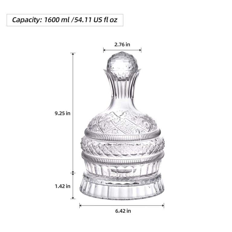KAMMAK 8SXOJ001 glass decanter front view in product description