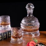 Crystal Wine Decanter, 1600ml Rotatable Glass Decanter with Stopper, Lead-Free Elegant Red Wine Carafe, Unique Wine Aerator for Bar, Party, Anniversary, Home, Banquet, Idea Gift...