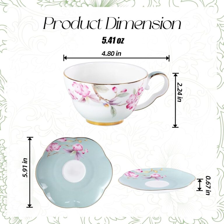 KAMMAK 8CZRX011 ceramic cup and saucer front view in product description
