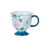 KAMMAK Ceramic Mug - Hand-Painted Coffee and Tea Mug - Vintage Breakfast Cups - Cute Mugs for Women - Ideal for Birthday - Afternoon Tea & Housewarming Gifts, Linglan Morning Tea