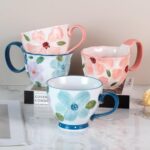 KAMMAK Ceramic Mug - Hand-Painted Coffee and Tea Mug - Vintage Breakfast Cups - Cute Mugs for Women - Ideal for Birthday - Afternoon Tea & Housewarming Gifts, Linglan Breakfast