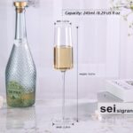 KAMMAK Champagne Flutes 8oz Crystal Champagne Glasses Set of 2, Elegant Glass Champagne Flutes with Long Stem, Clear Wine Glasses Gift Ideal for Wedding, Party, Birthday,...