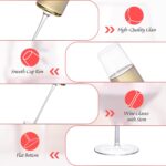 KAMMAK Champagne Flutes 8oz Crystal Champagne Glasses Set of 2, Elegant Glass Champagne Flutes with Long Stem, Clear Wine Glasses Gift Ideal for Wedding, Party, Birthday,...