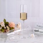 KAMMAK Champagne Flutes 8oz Crystal Champagne Glasses Set of 2, Elegant Glass Champagne Flutes with Long Stem, Clear Wine Glasses Gift Ideal for Wedding, Party, Birthday,...