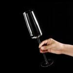 KAMMAK Champagne Flutes 8oz Crystal Champagne Glasses Set of 2, Elegant Glass Champagne Flutes with Long Stem, Clear Wine Glasses Gift Ideal for Wedding, Party, Birthday,...