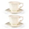 KAMMAK 8CZSY003 ceramic cup and saucer side angle view showing silhouette