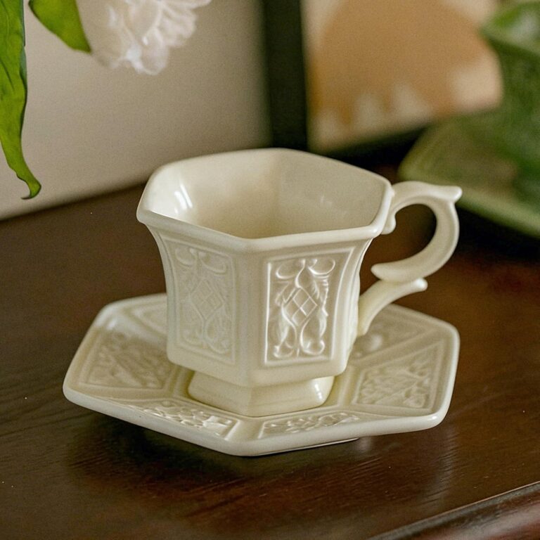 KAMMAK 8CZSY003 ceramic cup and saucer detail image 4 in product description