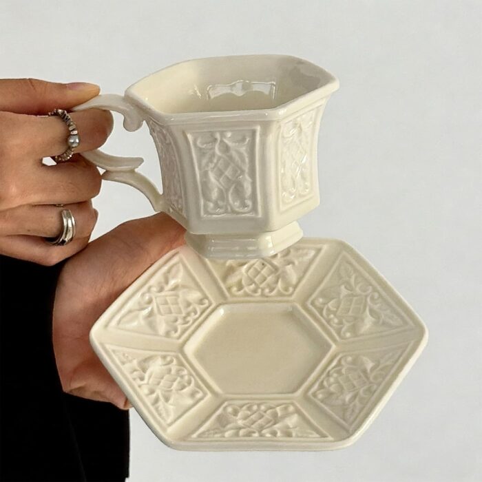 KAMMAK Cream Lacework Ceramic cup
