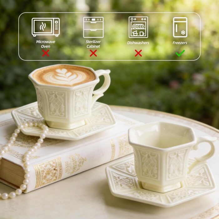 KAMMAK Cream Lacework Ceramic cup