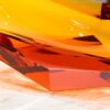 KAMMAK Crystal Glass Fruit Bowl, Luxury Centerpiece Glass Bowl, Hand Blown Decorative Dessert Plate, Amber Aesthetic Counter Decor, Transparent Rectangular Large Modern Art... KAMMAK 8KPXY0015 home decor product styled home decor setting image 5