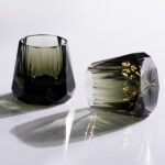 KAMMAK Crystal Whiskey Glasses Set of 2, 5.3oz Old Fashioned Glasses Stemless, Hand Blown Colored Cocktail Glasses, Engagement Gifts for Couples, Women, Men