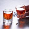 KAMMAK Crystal Whiskey Glasses Set of 2, Handcrafted 2.03oz Old Fashioned Glasses Stemless, Luxury Cocktail Glasses, Hand Blown Scotch Cup for Women, Men Barware Gift for... KAMMAK 7KPSP585N-US whiskey glasses scale and proportion view image 6