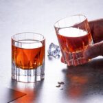 KAMMAK Crystal Whiskey Glasses Set of 2, Handcrafted 2.03oz Old Fashioned Glasses Stemless, Luxury Cocktail Glasses, Hand Blown Scotch Cup for Women, Men Barware Gift for...