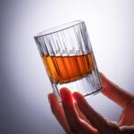 KAMMAK Crystal Whiskey Glasses Set of 2, Handcrafted 3.38oz Liquor Glasses, Luxury Old Fashioned Glasses Stemless, Hand Blown Scotch Cup for Women, Men Barware Gift for...