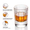 KAMMAK Crystal Whiskey Glasses Set of 2, Handcrafted 3.38oz Liquor Glasses, Luxury Old Fashioned Glasses Stemless, Hand Blown Scotch Cup for Women, Men Barware Gift for... KAMMAK 7KPSP601N-US whiskey glasses shape and proportion detail image 3