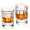 KAMMAK Crystal Whiskey Glasses Set of 2, Handcrafted 3.38oz Liquor Glasses, Luxury Old Fashioned Glasses Stemless, Hand Blown Scotch Cup for Women, Men Barware Gift for... KAMMAK 7KPSP601N-US whiskey glasses front view for product display
