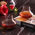 KAMMAK Shot Glasses,9.4oz Crystal Cognac Glasses Set of 2, Stemless Brandy Glass, Elegant Clear Snifters Glasses Ideal for Outdoor, Wedding, Party, Birthday, Anniversaries,...