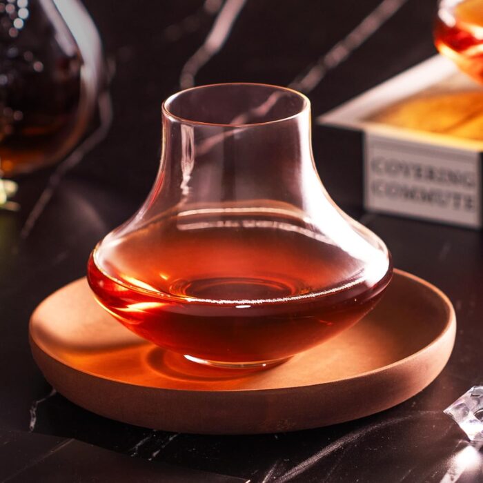 KAMMAK Shot Glasses,9.4oz Crystal Cognac Glasses Set of 2, Stemless Brandy Glass, Elegant Clear Snifters Glasses Ideal for Outdoor, Wedding, Party, Birthday, Anniversaries,...