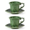 KAMMAK 8CZSY004 ceramic cup and saucer side angle view showing silhouette