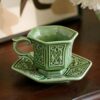 KAMMAK 8CZSY004 ceramic cup and saucer front view for product display