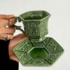 KAMMAK 8CZSY004 ceramic cup and saucer styled home decor setting image 5