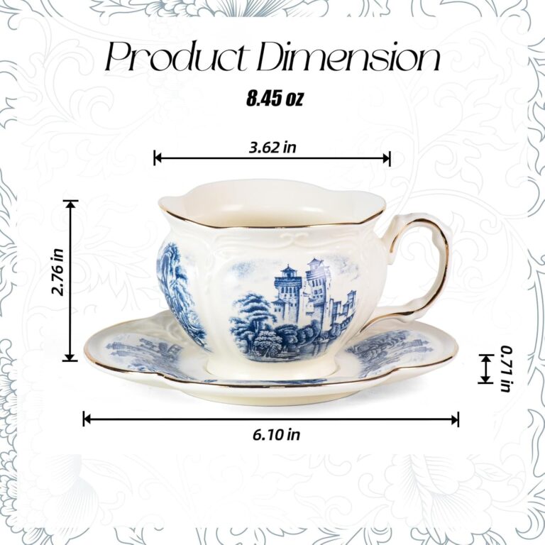 KAMMAK 8CZSY001 ceramic cup and saucer front view in product description