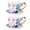 KAMMAK 8CZYX018 ceramic cup and saucer side angle view showing silhouette