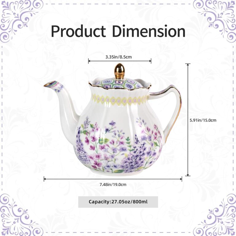 KAMMAK 8CZYX014 ceramic teapot front view in product description