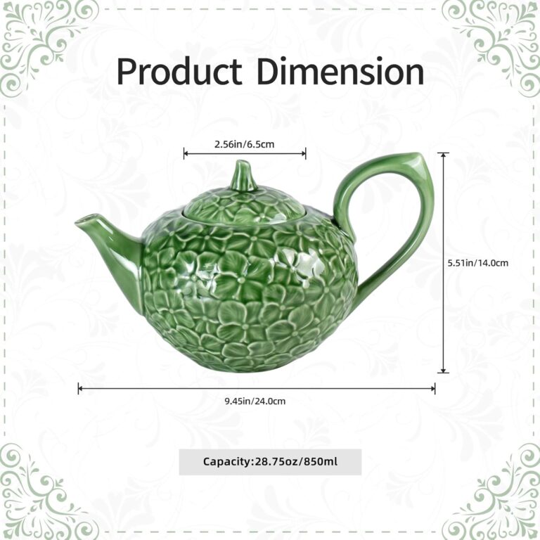 KAMMAK 8CZSY012 ceramic teapot front view in product description