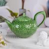 KAMMAK 8CZSY012 ceramic teapot side angle view showing silhouette