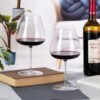 KAMMAK Wine Glasses Set of 2, 15 oz Hand Blown Crystal Bordeaux Wine Glasses, Thin Rim & Long Stem, Perfect for Red & White, Daily Use, Wedding Anniversary or Birthday Gift with... KAMMAK 8KPDSXY029 wine glasses scale and proportion view image 6