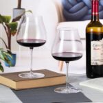 KAMMAK Wine Glasses Set of 2, 15 oz Hand Blown Crystal Bordeaux Wine Glasses, Thin Rim & Long Stem, Perfect for Red & White, Daily Use, Wedding Anniversary or Birthday Gift with... KAMMAK 8KPDSXY029 wine glasses scale and proportion view image 6