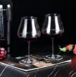 KAMMAK Wine Glasses Set of 2, 15 oz Hand Blown Crystal Bordeaux Wine Glasses, Thin Rim & Long Stem, Perfect for Red & White, Daily Use, Wedding Anniversary or Birthday Gift with...