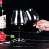 KAMMAK Wine Glasses Set of 2, 15 oz Hand Blown Crystal Bordeaux Wine Glasses, Thin Rim & Long Stem, Perfect for Red & White, Daily Use, Wedding Anniversary or Birthday Gift with... KAMMAK 8KPDSXY029 wine glasses shape and proportion detail image 3