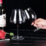 KAMMAK Wine Glasses Set of 2, 15 oz Hand Blown Crystal Bordeaux Wine Glasses, Thin Rim & Long Stem, Perfect for Red & White, Daily Use, Wedding Anniversary or Birthday Gift with... KAMMAK 8KPDSXY029 wine glasses shape and proportion detail image 3